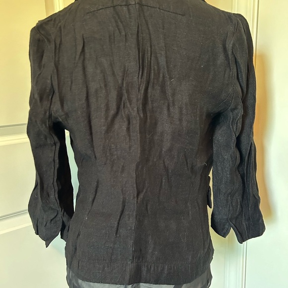 Vera Wang black/grey linen sophisticated jacket - Picture 3 of 4